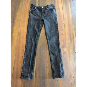 Silver Jeans Co Amy Girls Black Wash Adjustable Waist Denim Jeans Size 12 Skinny